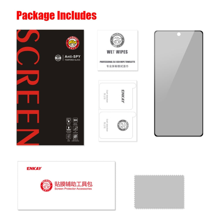 ENKAY 28 Dedgree Anti-peeping Tempered Glass Full Screen Film, For Xiaomi Poco F5 Pro(1pc)