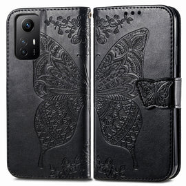 Butterfly Love Flower Embossed Leather Phone Case, For Xiaomi Redmi Note 12S
