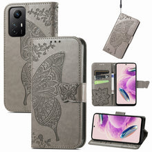 Load image into Gallery viewer, Butterfly Love Flower Embossed Leather Phone Case, For Xiaomi Redmi Note 12S