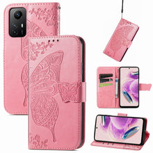 Load image into Gallery viewer, Butterfly Love Flower Embossed Leather Phone Case, For Xiaomi Redmi Note 12S