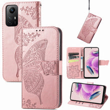 Load image into Gallery viewer, Butterfly Love Flower Embossed Leather Phone Case, For Xiaomi Redmi Note 12S
