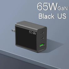 Load image into Gallery viewer, GaN PD65W Type-C x 2 + USB3.0 Laptop Adapter for Apple MacBook Series ,US Plug