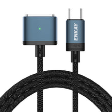 Load image into Gallery viewer, ENKAY 140W USB-C / Type-C to MagSafe 3 Nylon Braided Magnetic Charging Cable with LED Indicator for MacBook 6.6FT, ENKAY Grey, ENKAY Blue