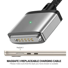 Load image into Gallery viewer, ENKAY 140W USB-C / Type-C to MagSafe 3 Nylon Braided Magnetic Charging Cable with LED Indicator for MacBook 6.6FT, ENKAY Grey, ENKAY Blue