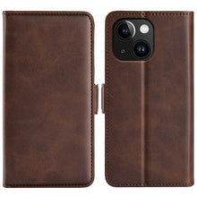 Load image into Gallery viewer, Dual-side Magnetic Buckle Horizontal Flip Leather Phone Case, For iPhone 15 Pro Max, For iPhone 15 Pro, For iPhone 15 Plus, For iPhone 15