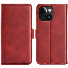 Load image into Gallery viewer, Dual-side Magnetic Buckle Horizontal Flip Leather Phone Case, For iPhone 15 Pro Max, For iPhone 15 Pro, For iPhone 15 Plus, For iPhone 15