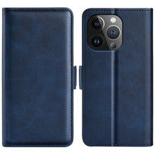 Load image into Gallery viewer, Dual-side Magnetic Buckle Horizontal Flip Leather Phone Case, For iPhone 15 Pro Max, For iPhone 15 Pro, For iPhone 15 Plus, For iPhone 15