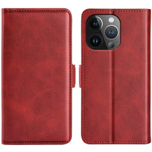 Load image into Gallery viewer, Dual-side Magnetic Buckle Horizontal Flip Leather Phone Case, For iPhone 15 Pro Max, For iPhone 15 Pro, For iPhone 15 Plus, For iPhone 15