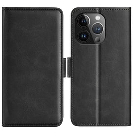 Dual-side Magnetic Buckle Horizontal Flip Leather Phone Case, For iPhone 15 Pro Max, For iPhone 15 Pro, For iPhone 15 Plus, For iPhone 15