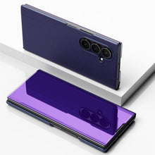 Load image into Gallery viewer, Plated Mirror Horizontal Flip Leather Phone Case with Holder, For Galaxy Z Fold8 Ultra 5G, For Galaxy Z TriFold, For Galaxy Z Fold7, For Galaxy Z Fold6, For Galaxy Z Fold5 5G
