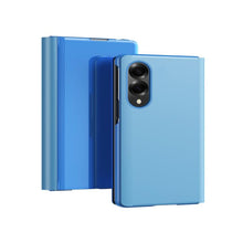 Load image into Gallery viewer, Plated Mirror Horizontal Flip Leather Phone Case with Holder, For Galaxy Z Fold8 5G, For Galaxy Z Fold8 Ultra 5G, For Galaxy Z TriFold, For Galaxy Z Fold7, For Galaxy Z Fold6, For Galaxy Z Fold5 5G