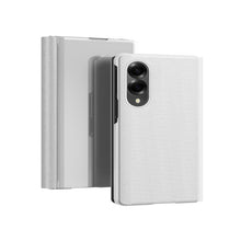 Load image into Gallery viewer, Plated Mirror Horizontal Flip Leather Phone Case with Holder, For Galaxy Z Fold8 5G, For Galaxy Z Fold8 Ultra 5G, For Galaxy Z TriFold, For Galaxy Z Fold7, For Galaxy Z Fold6, For Galaxy Z Fold5 5G