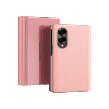 Load image into Gallery viewer, Plated Mirror Horizontal Flip Leather Phone Case with Holder, For Galaxy Z Fold8 5G, For Galaxy Z Fold8 Ultra 5G, For Galaxy Z TriFold, For Galaxy Z Fold7, For Galaxy Z Fold6, For Galaxy Z Fold5 5G