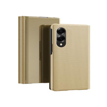 Load image into Gallery viewer, Plated Mirror Horizontal Flip Leather Phone Case with Holder, For Galaxy Z Fold8 5G, For Galaxy Z Fold8 Ultra 5G, For Galaxy Z TriFold, For Galaxy Z Fold7, For Galaxy Z Fold6, For Galaxy Z Fold5 5G