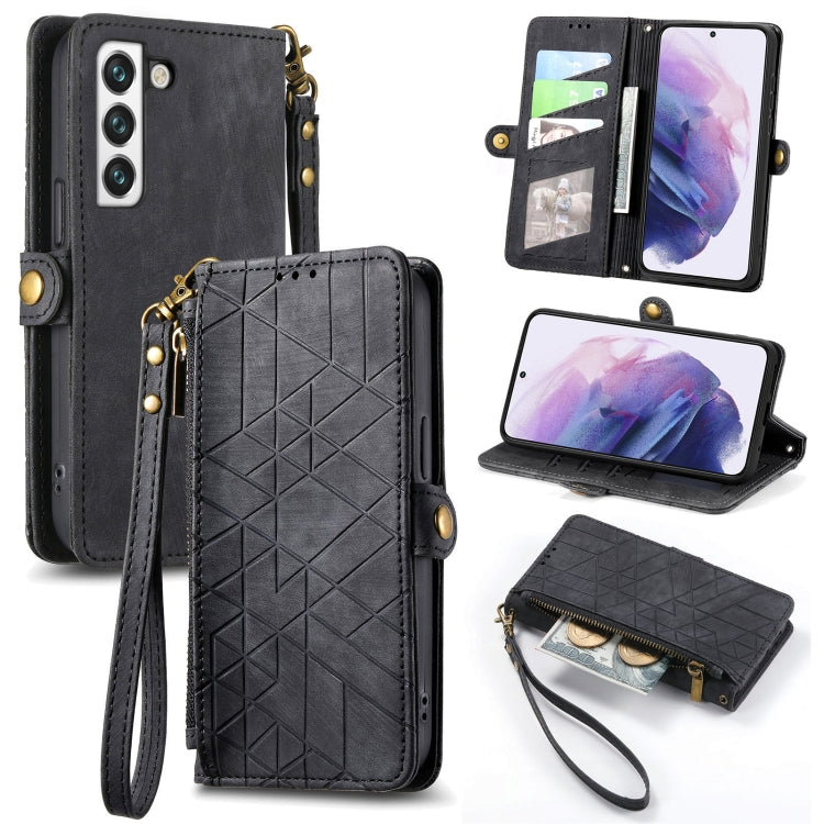 Geometric Zipper Wallet Side Buckle Leather Phone Case, For Samsung Galaxy A13 4G, For Samsung Galaxy M52 5G, For Samsung Galaxy S22 Ultra 5G, For Samsung Galaxy S22+ 5G, For Samsung Galaxy S22 5G, For Samsung Galaxy A13 5G, For Samsung Galaxy A41     ...