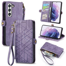 Load image into Gallery viewer, Geometric Zipper Wallet Side Buckle Leather Phone Case, For Samsung Galaxy A22 5G, For Samsung Galaxy S21 FE 5G, For Samsung Galaxy A32 4G, For Samsung Galaxy A72, For Samsung Galaxy A52 5G, For Samsung Galaxy A32 5G, For Samsung Galaxy S21 5G         ...
