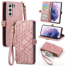 Load image into Gallery viewer, Geometric Zipper Wallet Side Buckle Leather Phone Case, For Samsung Galaxy A22 5G, For Samsung Galaxy S21 FE 5G, For Samsung Galaxy A32 4G, For Samsung Galaxy A72, For Samsung Galaxy A52 5G, For Samsung Galaxy A32 5G, For Samsung Galaxy S21 5G         ...