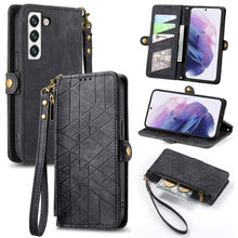Load image into Gallery viewer, Geometric Zipper Wallet Side Buckle Leather Phone Case, For Samsung Galaxy A22 5G, For Samsung Galaxy S21 FE 5G, For Samsung Galaxy A32 4G, For Samsung Galaxy A72, For Samsung Galaxy A52 5G, For Samsung Galaxy A32 5G, For Samsung Galaxy S21 5G         ...