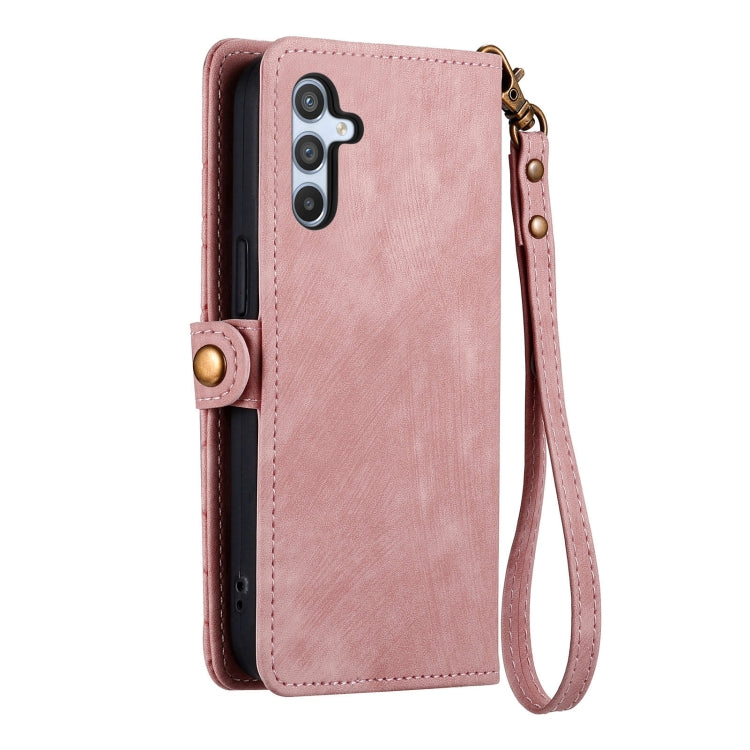 Geometric Zipper Wallet Side Buckle Leather Phone Case, For Samsung Galaxy A13 4G, For Samsung Galaxy M52 5G, For Samsung Galaxy S22 Ultra 5G, For Samsung Galaxy S22+ 5G, For Samsung Galaxy S22 5G, For Samsung Galaxy A13 5G, For Samsung Galaxy A41     ...