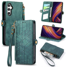 Load image into Gallery viewer, Geometric Zipper Wallet Side Buckle Leather Phone Case, Samsung Galaxy A05s, For Samsung Galaxy A25 5G, For Samsung Galaxy S23 FE 5G, For Samsung Galaxy A24 4G, For Samsung Galaxy A23 5G, For Samsung Galaxy A14 4G, For Samsung Galaxy A24 5G            ...