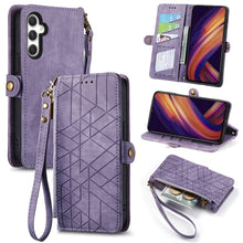 Load image into Gallery viewer, Geometric Zipper Wallet Side Buckle Leather Phone Case, Samsung Galaxy A05s, For Samsung Galaxy A25 5G, For Samsung Galaxy S23 FE 5G, For Samsung Galaxy A24 4G, For Samsung Galaxy A23 5G, For Samsung Galaxy A14 4G, For Samsung Galaxy A24 5G            ...