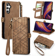 Load image into Gallery viewer, Geometric Zipper Wallet Side Buckle Leather Phone Case, Samsung Galaxy A05s, For Samsung Galaxy A25 5G, For Samsung Galaxy S23 FE 5G, For Samsung Galaxy A24 4G, For Samsung Galaxy A23 5G, For Samsung Galaxy A14 4G, For Samsung Galaxy A24 5G            ...