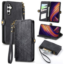 Load image into Gallery viewer, Geometric Zipper Wallet Side Buckle Leather Phone Case, Samsung Galaxy A05s, For Samsung Galaxy A25 5G, For Samsung Galaxy S23 FE 5G, For Samsung Galaxy A24 4G, For Samsung Galaxy A23 5G, For Samsung Galaxy A14 4G, For Samsung Galaxy A24 5G            ...