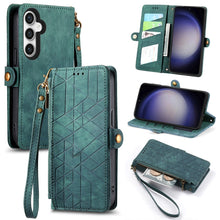 Load image into Gallery viewer, Geometric Zipper Wallet Side Buckle Leather Phone Case, Samsung Galaxy A05s, For Samsung Galaxy A25 5G, For Samsung Galaxy S23 FE 5G, For Samsung Galaxy A24 4G, For Samsung Galaxy A23 5G, For Samsung Galaxy A14 4G, For Samsung Galaxy A24 5G            ...