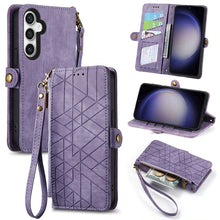Load image into Gallery viewer, Geometric Zipper Wallet Side Buckle Leather Phone Case, Samsung Galaxy A05s, For Samsung Galaxy A25 5G, For Samsung Galaxy S23 FE 5G, For Samsung Galaxy A24 4G, For Samsung Galaxy A23 5G, For Samsung Galaxy A14 4G, For Samsung Galaxy A24 5G            ...