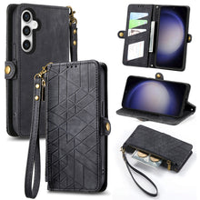Load image into Gallery viewer, Geometric Zipper Wallet Side Buckle Leather Phone Case, Samsung Galaxy A05s, For Samsung Galaxy A25 5G, For Samsung Galaxy S23 FE 5G, For Samsung Galaxy A24 4G, For Samsung Galaxy A23 5G, For Samsung Galaxy A14 4G, For Samsung Galaxy A24 5G            ...