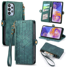 Load image into Gallery viewer, Geometric Zipper Wallet Side Buckle Leather Phone Case, Samsung Galaxy A05s, For Samsung Galaxy A25 5G, For Samsung Galaxy S23 FE 5G, For Samsung Galaxy A24 4G, For Samsung Galaxy A23 5G, For Samsung Galaxy A14 4G, For Samsung Galaxy A24 5G            ...