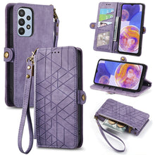 Load image into Gallery viewer, Geometric Zipper Wallet Side Buckle Leather Phone Case, Samsung Galaxy A05s, For Samsung Galaxy A25 5G, For Samsung Galaxy S23 FE 5G, For Samsung Galaxy A24 4G, For Samsung Galaxy A23 5G, For Samsung Galaxy A14 4G, For Samsung Galaxy A24 5G            ...