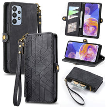 Load image into Gallery viewer, Geometric Zipper Wallet Side Buckle Leather Phone Case, Samsung Galaxy A05s, For Samsung Galaxy A25 5G, For Samsung Galaxy S23 FE 5G, For Samsung Galaxy A24 4G, For Samsung Galaxy A23 5G, For Samsung Galaxy A14 4G, For Samsung Galaxy A24 5G            ...