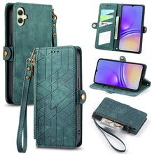Load image into Gallery viewer, Geometric Zipper Wallet Side Buckle Leather Phone Case, For Samsung Galaxy S25 Ultra 5G, For Samsung Galaxy C55, For Samsung Galaxy M55, For Samsung Galaxy A55 5G, For Samsung Galaxy S24 Ultra 5G, For Samsung Galaxy S24+ 5G, For Samsung Galaxy S24 5G  ...