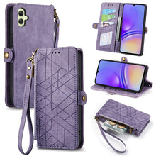 Load image into Gallery viewer, Geometric Zipper Wallet Side Buckle Leather Phone Case, For Samsung Galaxy S25 Ultra 5G, For Samsung Galaxy C55, For Samsung Galaxy M55, For Samsung Galaxy A55 5G, For Samsung Galaxy S24 Ultra 5G, For Samsung Galaxy S24+ 5G, For Samsung Galaxy S24 5G  ...