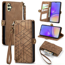 Load image into Gallery viewer, Geometric Zipper Wallet Side Buckle Leather Phone Case, For Samsung Galaxy S25 Ultra 5G, For Samsung Galaxy C55, For Samsung Galaxy M55, For Samsung Galaxy A55 5G, For Samsung Galaxy S24 Ultra 5G, For Samsung Galaxy S24+ 5G, For Samsung Galaxy S24 5G  ...