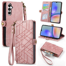 Load image into Gallery viewer, Geometric Zipper Wallet Side Buckle Leather Phone Case, Samsung Galaxy A05s, For Samsung Galaxy A25 5G, For Samsung Galaxy S23 FE 5G, For Samsung Galaxy A24 4G, For Samsung Galaxy A23 5G, For Samsung Galaxy A14 4G, For Samsung Galaxy A24 5G            ...