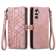 Load image into Gallery viewer, Geometric Zipper Wallet Side Buckle Leather Phone Case, Samsung Galaxy A05s, For Samsung Galaxy A25 5G, For Samsung Galaxy S23 FE 5G, For Samsung Galaxy A24 4G, For Samsung Galaxy A23 5G, For Samsung Galaxy A14 4G, For Samsung Galaxy A24 5G            ...