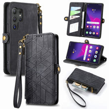 Load image into Gallery viewer, Geometric Zipper Wallet Side Buckle Leather Phone Case, For Samsung Galaxy S25 Ultra 5G, For Samsung Galaxy C55, For Samsung Galaxy M55, For Samsung Galaxy A55 5G, For Samsung Galaxy S24 Ultra 5G, For Samsung Galaxy S24+ 5G, For Samsung Galaxy S24 5G  ...