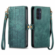 Load image into Gallery viewer, Geometric Zipper Wallet Side Buckle Leather Phone Case, For Samsung Galaxy S25 Ultra 5G, For Samsung Galaxy C55, For Samsung Galaxy M55, For Samsung Galaxy A55 5G, For Samsung Galaxy S24 Ultra 5G, For Samsung Galaxy S24+ 5G, For Samsung Galaxy S24 5G  ...