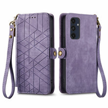 Load image into Gallery viewer, Geometric Zipper Wallet Side Buckle Leather Phone Case, For Samsung Galaxy S25 Ultra 5G, For Samsung Galaxy C55, For Samsung Galaxy M55, For Samsung Galaxy A55 5G, For Samsung Galaxy S24 Ultra 5G, For Samsung Galaxy S24+ 5G, For Samsung Galaxy S24 5G  ...