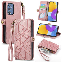 Load image into Gallery viewer, Geometric Zipper Wallet Side Buckle Leather Phone Case, For Samsung Galaxy A13 4G, For Samsung Galaxy M52 5G, For Samsung Galaxy S22 Ultra 5G, For Samsung Galaxy S22+ 5G, For Samsung Galaxy S22 5G, For Samsung Galaxy A13 5G, For Samsung Galaxy A41     ...