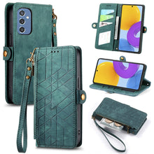 Load image into Gallery viewer, Geometric Zipper Wallet Side Buckle Leather Phone Case, For Samsung Galaxy A13 4G, For Samsung Galaxy M52 5G, For Samsung Galaxy S22 Ultra 5G, For Samsung Galaxy S22+ 5G, For Samsung Galaxy S22 5G, For Samsung Galaxy A13 5G, For Samsung Galaxy A41     ...