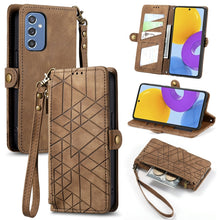 Load image into Gallery viewer, Geometric Zipper Wallet Side Buckle Leather Phone Case, For Samsung Galaxy A13 4G, For Samsung Galaxy M52 5G, For Samsung Galaxy S22 Ultra 5G, For Samsung Galaxy S22+ 5G, For Samsung Galaxy S22 5G, For Samsung Galaxy A13 5G, For Samsung Galaxy A41     ...