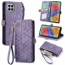 Load image into Gallery viewer, Geometric Zipper Wallet Side Buckle Leather Phone Case, For Samsung Galaxy A54 5G, For Samsung Galaxy S23 Ultra 5G, For Samsung Galaxy S23+ 5G, For Samsung Galaxy S23 5G, For Samsung Galaxy A14 5G, For Samsung Galaxy S20 FE, For Samsung Galaxy M33     ...