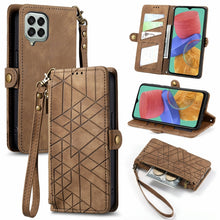 Load image into Gallery viewer, Geometric Zipper Wallet Side Buckle Leather Phone Case, For Samsung Galaxy A54 5G, For Samsung Galaxy S23 Ultra 5G, For Samsung Galaxy S23+ 5G, For Samsung Galaxy S23 5G, For Samsung Galaxy A14 5G, For Samsung Galaxy S20 FE, For Samsung Galaxy M33     ...