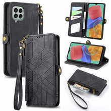 Load image into Gallery viewer, Geometric Zipper Wallet Side Buckle Leather Phone Case, For Samsung Galaxy A54 5G, For Samsung Galaxy S23 Ultra 5G, For Samsung Galaxy S23+ 5G, For Samsung Galaxy S23 5G, For Samsung Galaxy A14 5G, For Samsung Galaxy S20 FE, For Samsung Galaxy M33     ...