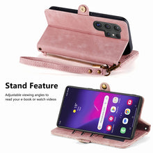 Load image into Gallery viewer, Geometric Zipper Wallet Side Buckle Leather Phone Case, For Samsung Galaxy S25 Ultra 5G, For Samsung Galaxy C55, For Samsung Galaxy M55, For Samsung Galaxy A55 5G, For Samsung Galaxy S24 Ultra 5G, For Samsung Galaxy S24+ 5G, For Samsung Galaxy S24 5G  ...
