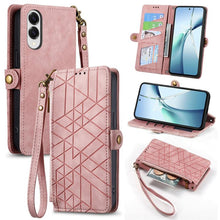 Load image into Gallery viewer, Geometric Zipper Wallet Side Buckle Leather Phone Case, For Samsung Galaxy S26 Edge 5G, For Samsung Galaxy A57 5G, For Samsung Galaxy A37 5G, For Samsung Galaxy S25 Edge 5G, For Samsung Galaxy A56 5G, For Samsung Galaxy A36 5G, For Samsung Galaxy S25 5...