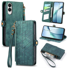 Load image into Gallery viewer, Geometric Zipper Wallet Side Buckle Leather Phone Case, For Samsung Galaxy S26 Edge 5G, For Samsung Galaxy A57 5G, For Samsung Galaxy A37 5G, For Samsung Galaxy S25 Edge 5G, For Samsung Galaxy A56 5G, For Samsung Galaxy A36 5G, For Samsung Galaxy S25 5...